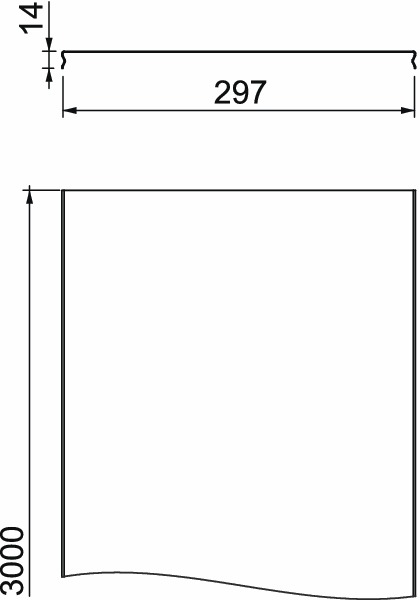 Deckel aufrast 300x3000mm f.Gitterrinne