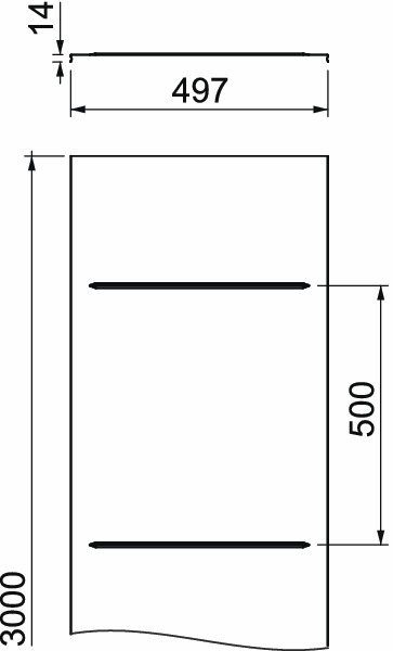 Deckel aufrast 500x3000mm f.Gitterrinne