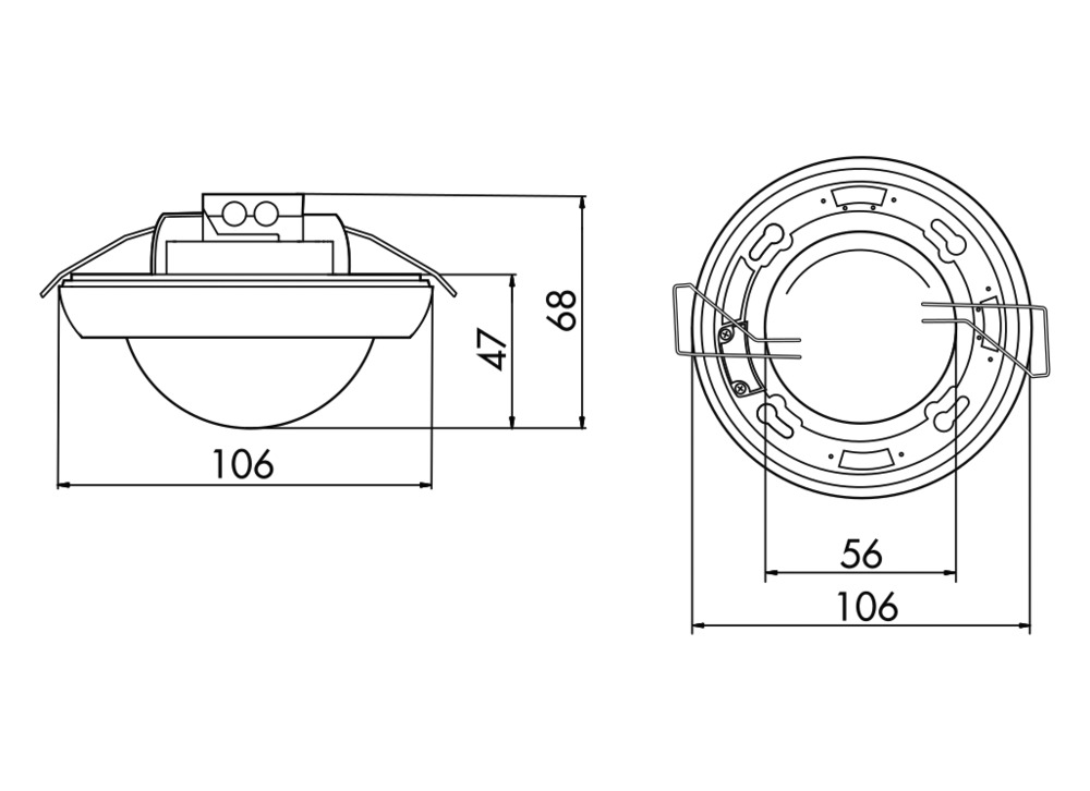 Multisensor-Bus DALI Einb ws 360° 2,5m v0-360° DeckeneinbLeuchte
