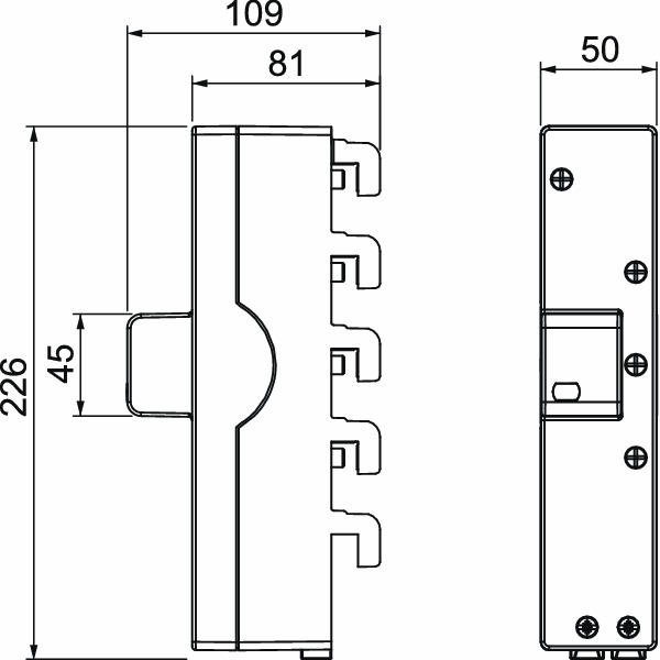 Kombi-Ableiter Sammelsch TN TN-C TN-C-S 255VAC 3p Netzform TN 7TE opt 1,5kV