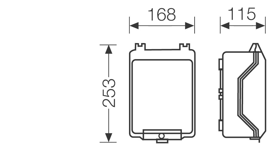 Leergehäuse Kst IP66 B168xH253xT115mm ET95mm geschl