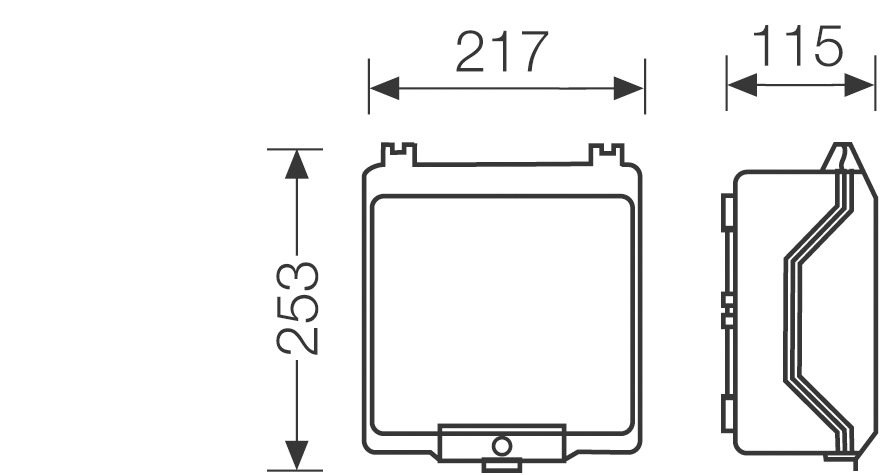 Leergehäuse Kst IP66 B217xH253xT115mm ET95mm geschl