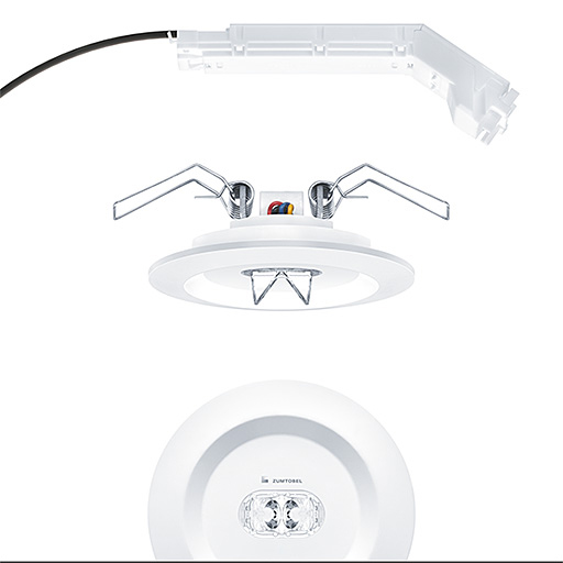 LED-Sicherheitsleuchte 3,8W 4000K 332lm IP40 EB 2LEDs Einb ÜberwBaust zentral