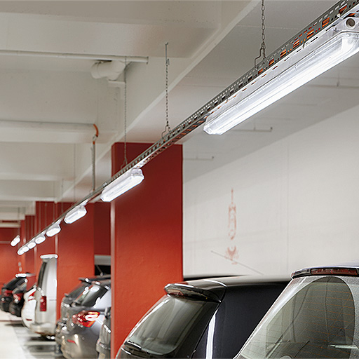 LED-Feuchtraumleuchte AMPHIBIA 28,6W 4000K 4530lm farblos Konv Dimmung DALI