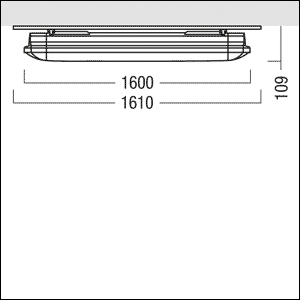 LED-Feuchtraumleuchte AMPHIBIA 28,6W 4000K 4530lm farblos Konv Dimmung DALI
