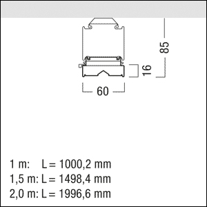 LED-Lichtleiste 79,4W 4000K 9630lm sw Konv 1LED elektr.Trafo IP20
