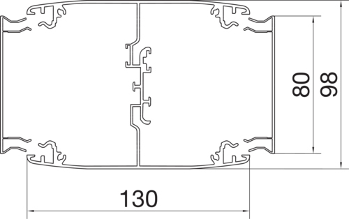 Installationssäule Alu 2500-2800mm rechteck spannen RAL9016 nass_lack