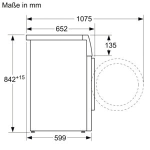 Kondenstrockner 8kg ws 65dB re stufenl Restzeit B598xH842xT599mm