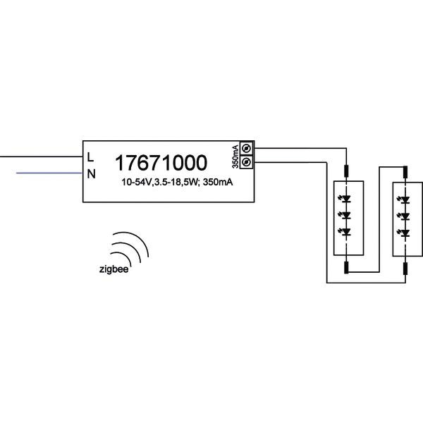 LED-Steuerung 3,5-18,5W 350mA 53V IP20 Zigbee Dimmung Zigbee Kstgeh dyn