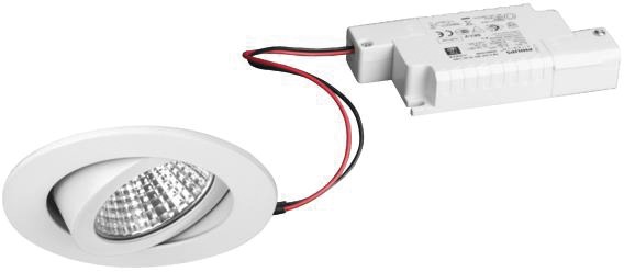 LED-Einbaustrahler 6W 3000K 650lm Konv ws mt 1LED Alu IP65 RF:hochglänzend