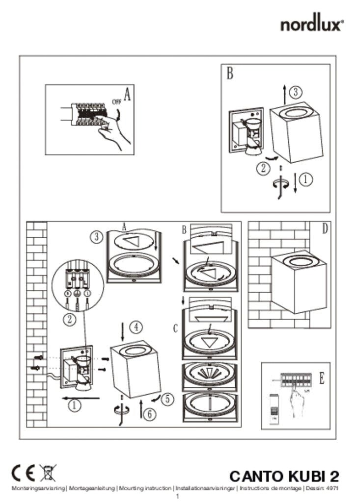 LED-Up/Down Leuchte Canto Kubi 2 10W sw 3000K 500lm Konv IP44 100x87x104mm