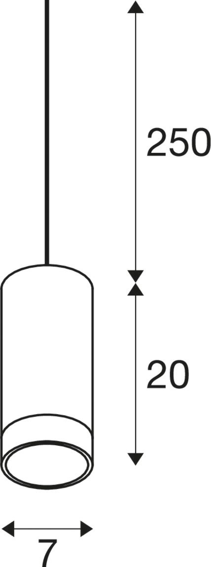 Pendelleuchte 10W HV GU10 sym IP20 Ø70mm