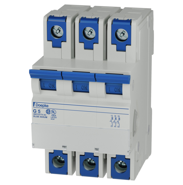 Leitungsschutzschalter AC G 5A 3p 480V 3TE 16,67-400Hz IP20