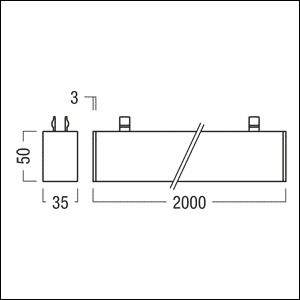 Blindabd sw Alu L2000mm