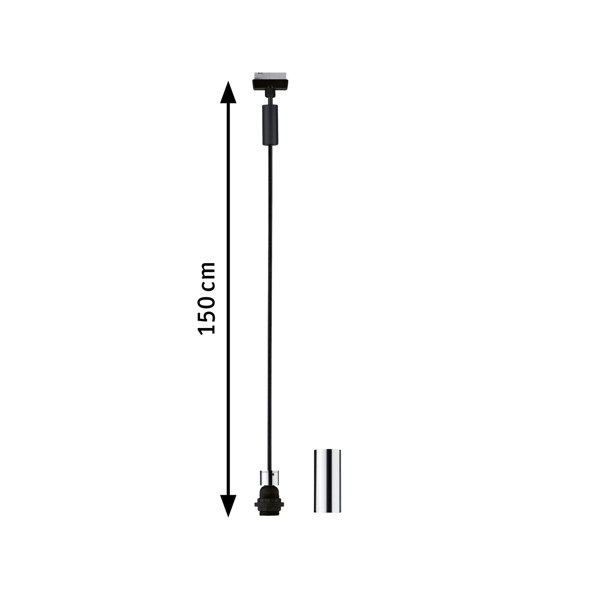 Pendelleuchte 20W URail 2Easy HV sw E27 sym IP20