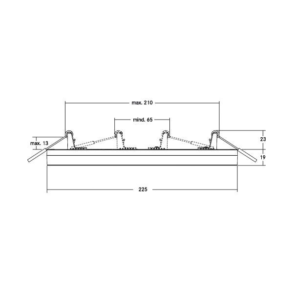 LED-Einbauleuchte MOON 18W 3000-6000K ws 1685lm Konv IP20 Ø225x19mm