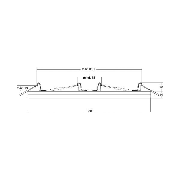 LED-Einbauleuchte MOON 24W 3000-6000K ws 2345lm Konv IP20 Ø330x19mm