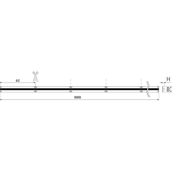 LED-Lichtband 10W/m ws 3000K IP00 DC 24V LED nicht austauschbar 5000mm