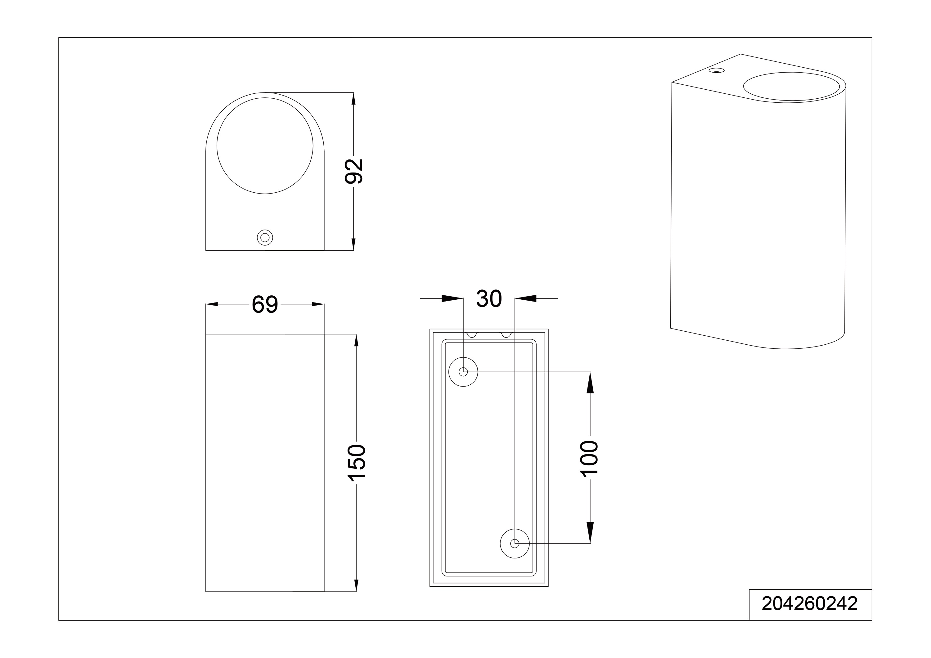 Up/Down Leuchte ROYA 2x35W HV anth IP44 UP and Down GU10 BWM