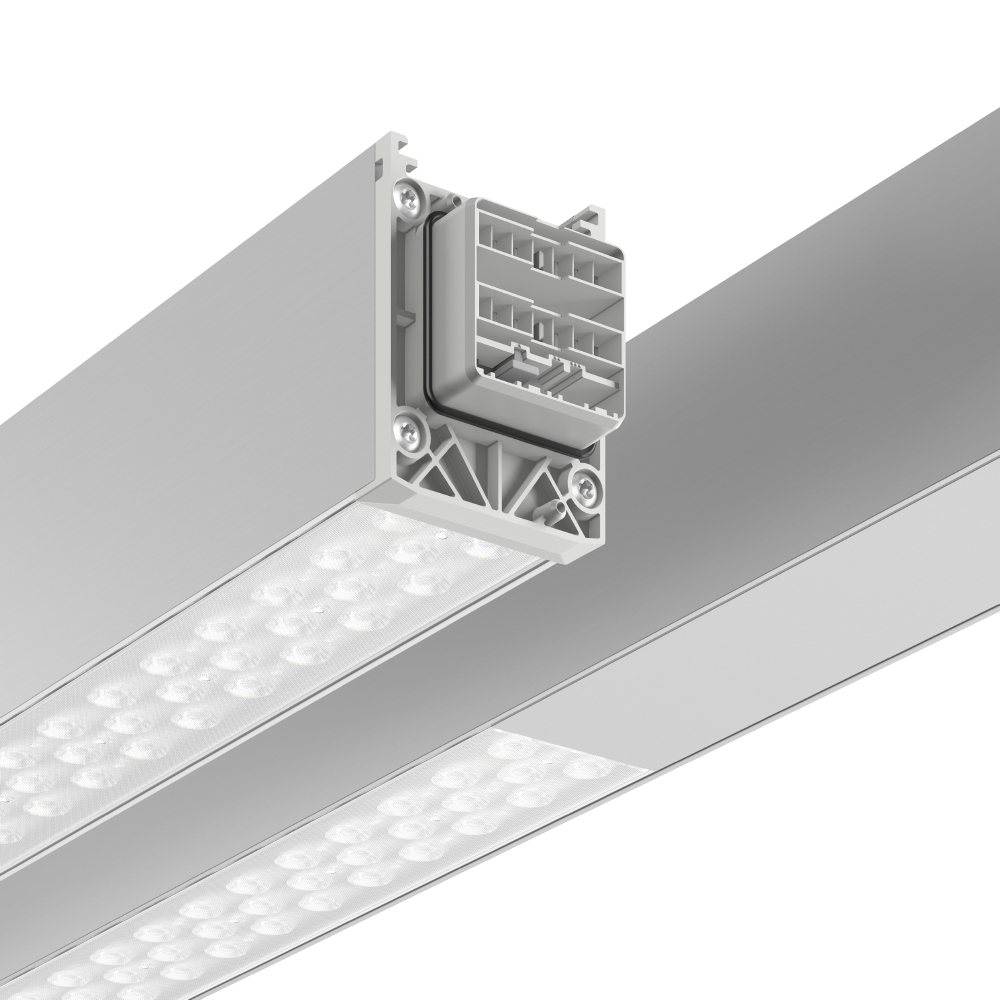 LED-Geräteträger 84W LINEDO 3000K 4LEDs 12900lm elektr.Trafo IP54 al