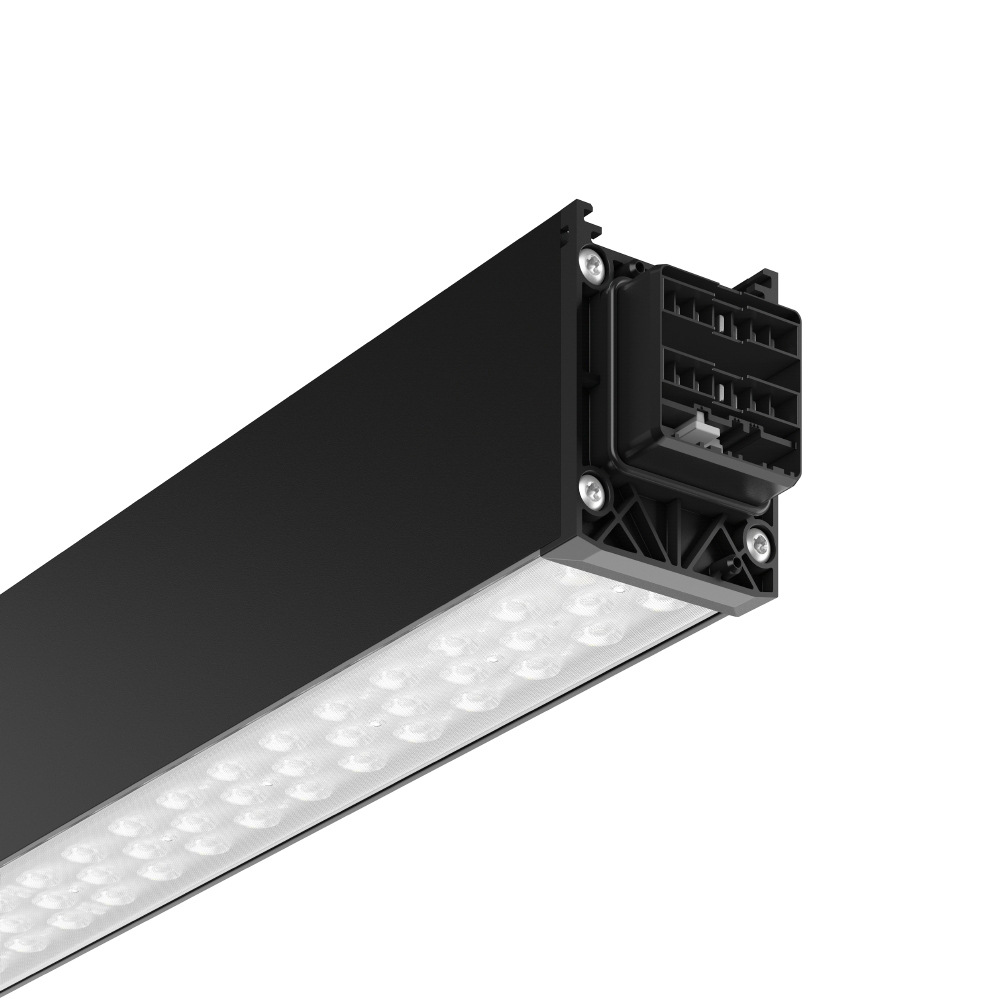 LED-Geräteträger 80W LINEDO 3000K 8LEDs 12900lm elektr.Trafo IP54 sw