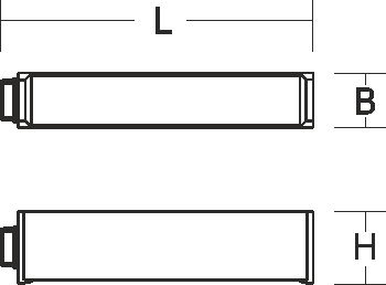 End-Einspeisung LINEDO alu 312mm