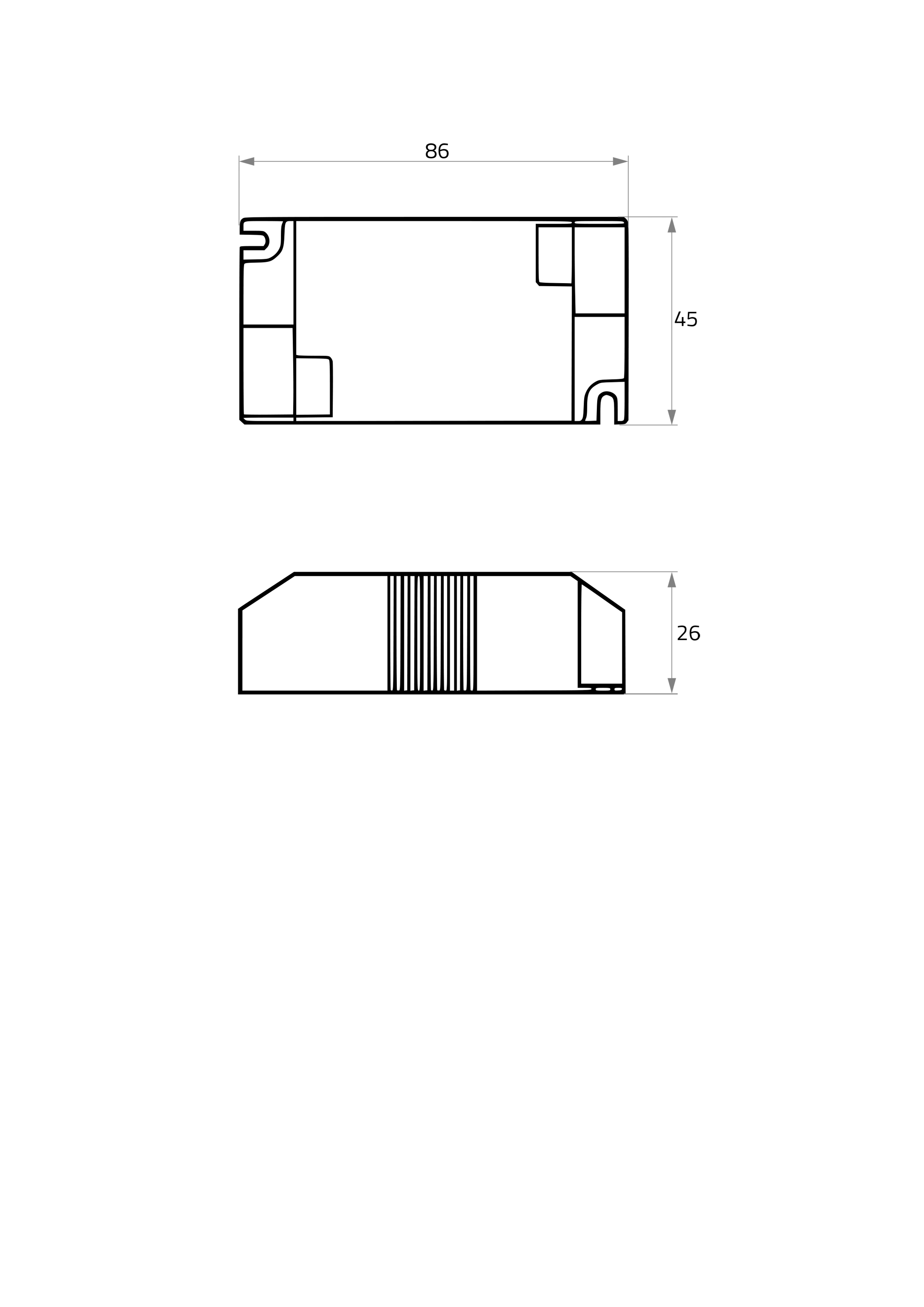 LED-Trafo 12W 500mA 24V IP20 Kstgeh stat 86x45x26mm