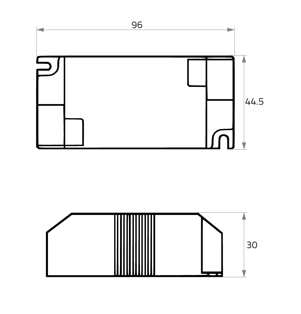 LED-Trafo 36W 1500mA 24V IP20 Kstgeh stat 96x44,5x30mm