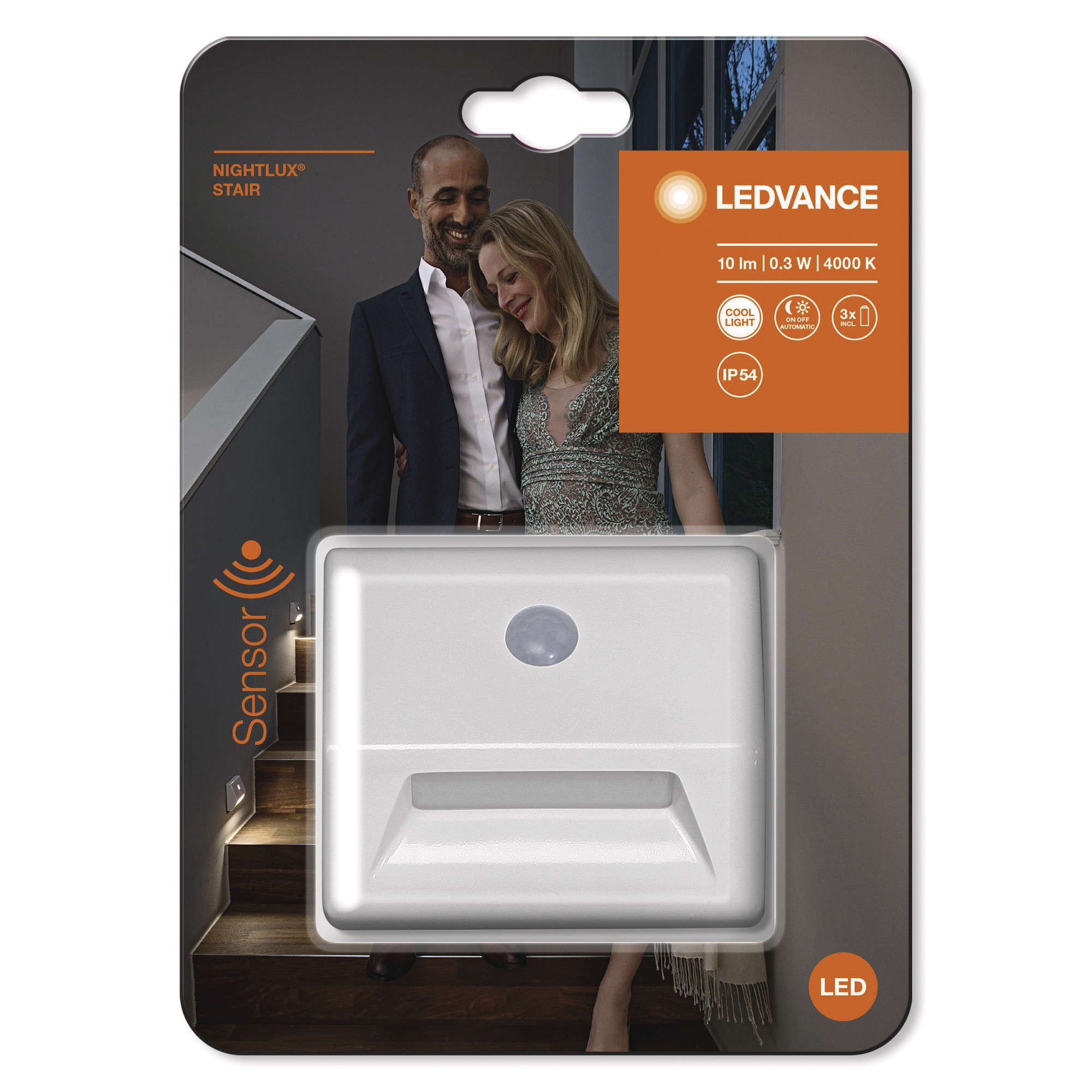 LED-Wandanbauleuchte 0,25W 4000K 10lm ws IP54 BWM 84x28x73mm