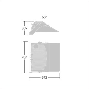 LED-Anbaustrahler 939W CHAMPION 4000K mt 115601lm Konv 264LEDs Alu IP66 anth