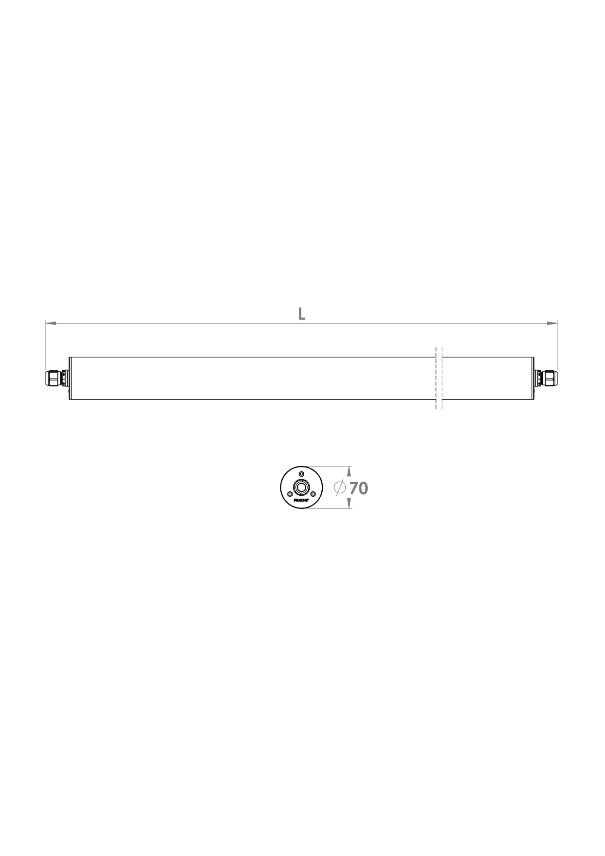 LED-Feuchtraumleuchte TUBIS-BL 20W 4000K 2800lm ws Konv IP69K 1330x81x80mm