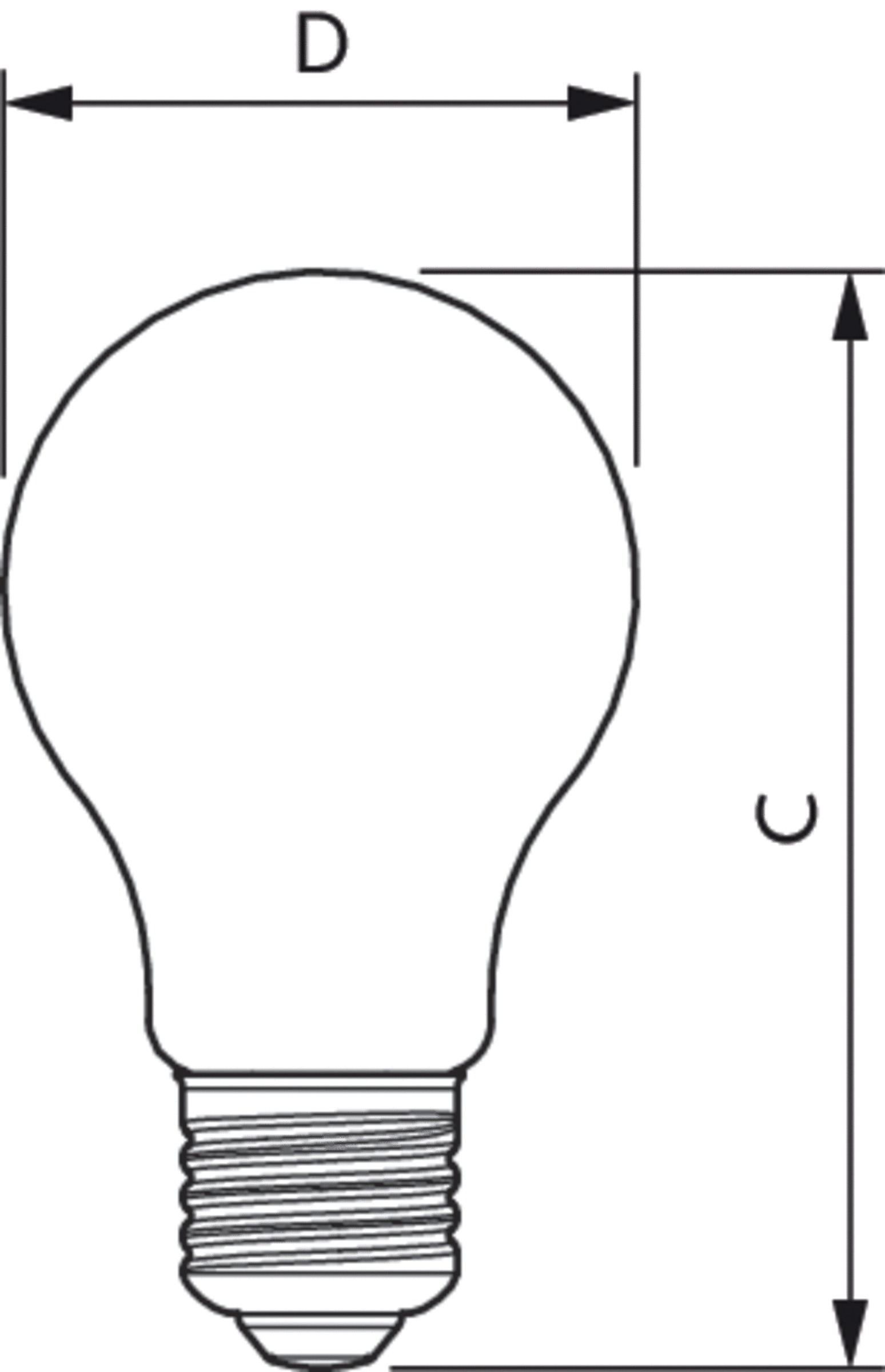 LED-Lampe E27 A60 7,5W 2200-2700K 806lm F ws mattiert AC Ø60x104mm 220-240V