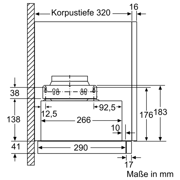 Dunstabzugshaube Flschirm 898mm si A LED 63dB 266cbm/h Ø120-150mm 3st Abl/Uml