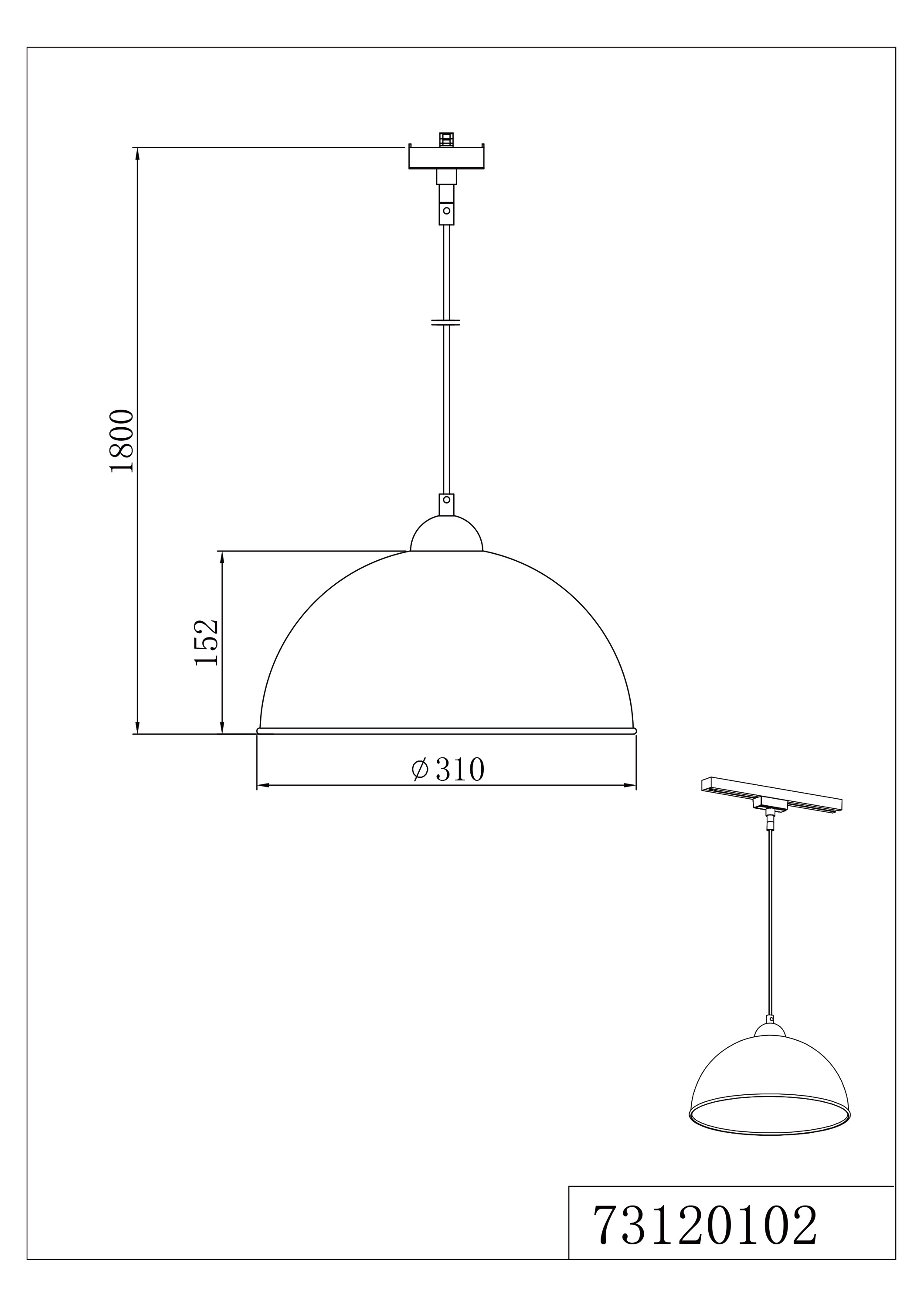 LED-Pendelleuchte 60W JIMMY sw E27 sym IP20 1LED LED austauschbar Ø310mm