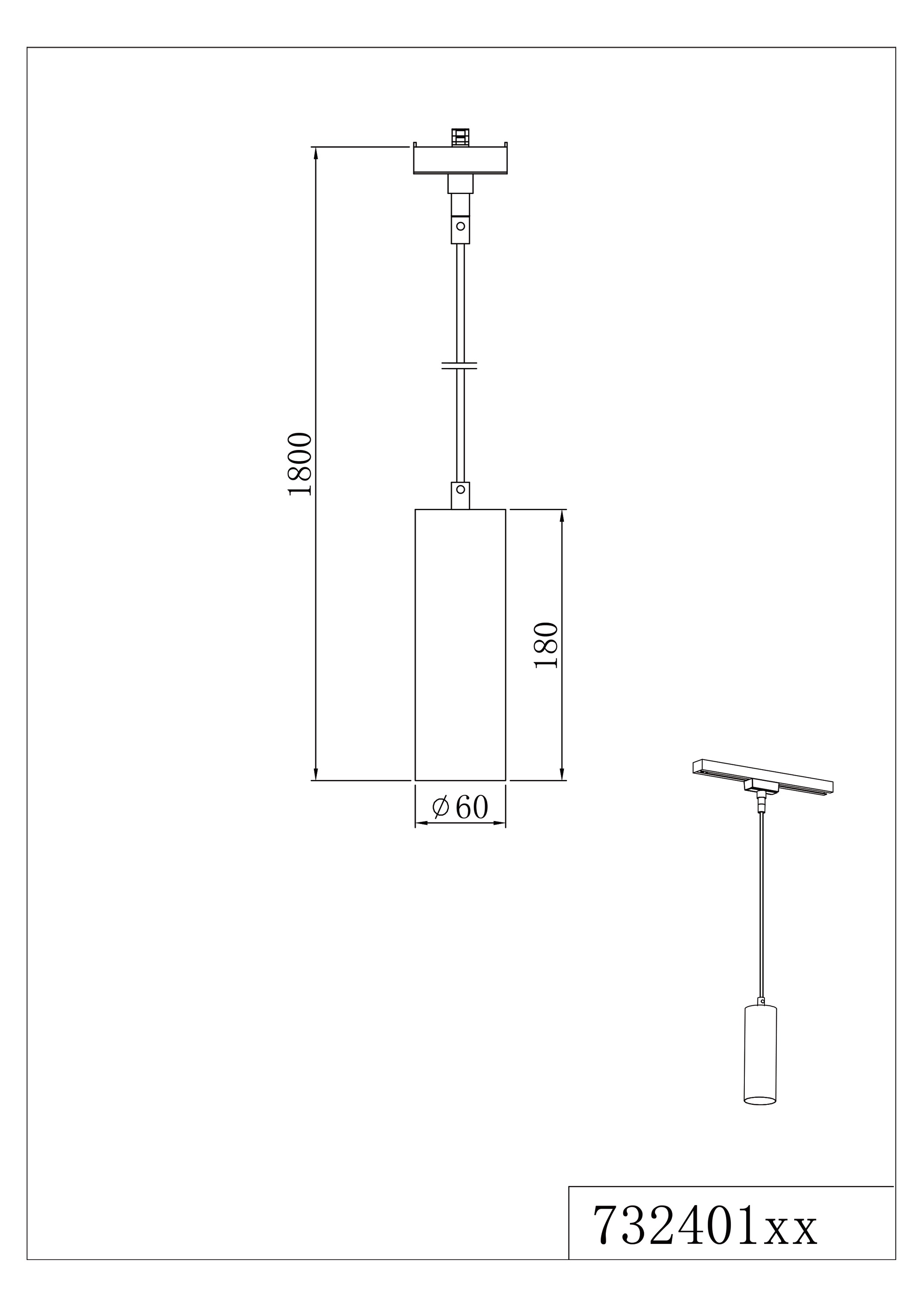 LED-Pendelleuchte 25W MARLEY sw GU10 sym IP20 1LED LED austauschbar Ø60mm