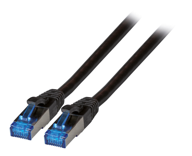 Patchkabel Cat6A 1,5m sw S/FTP RJ45 AWG26