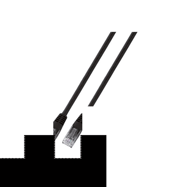 Patchkabel Cat5E 1m sw U/UTP RJ45 AWG24