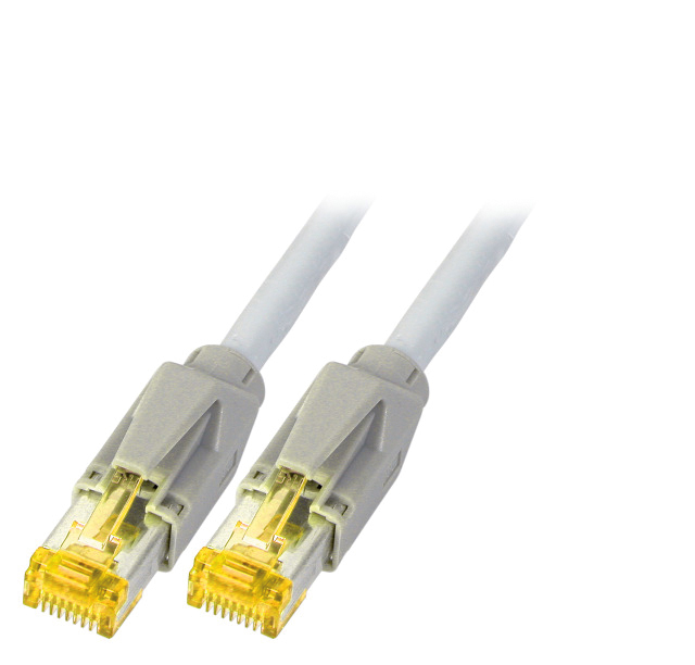 Patchkabel Cat6A 0,5m gr S/FTP RJ45 AWG27