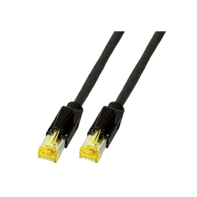 Patchkabel Cat6A 5m sw S/FTP RJ45 AWG26