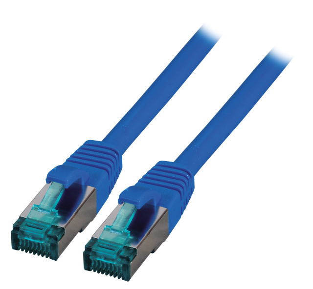 Patchkabel Cat6A 15m bl S/FTP RJ45 AWG27