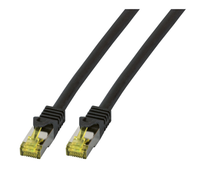 Patchkabel Cat6A 3m sw S/FTP RJ45 AWG26
