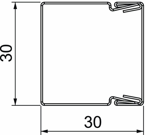 Leitungsführungskanal ST 30x30x2000mm rws vz LF-K RAL9010