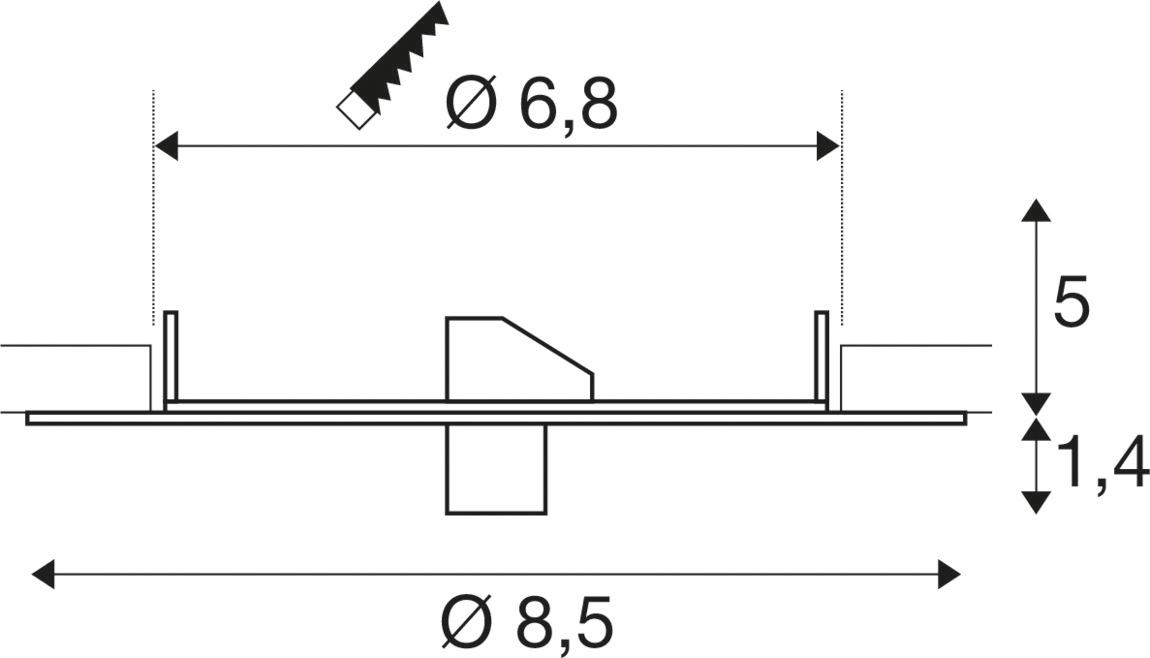 Leuchtenanschlussadapter sw 3x2,5qmm 85mm