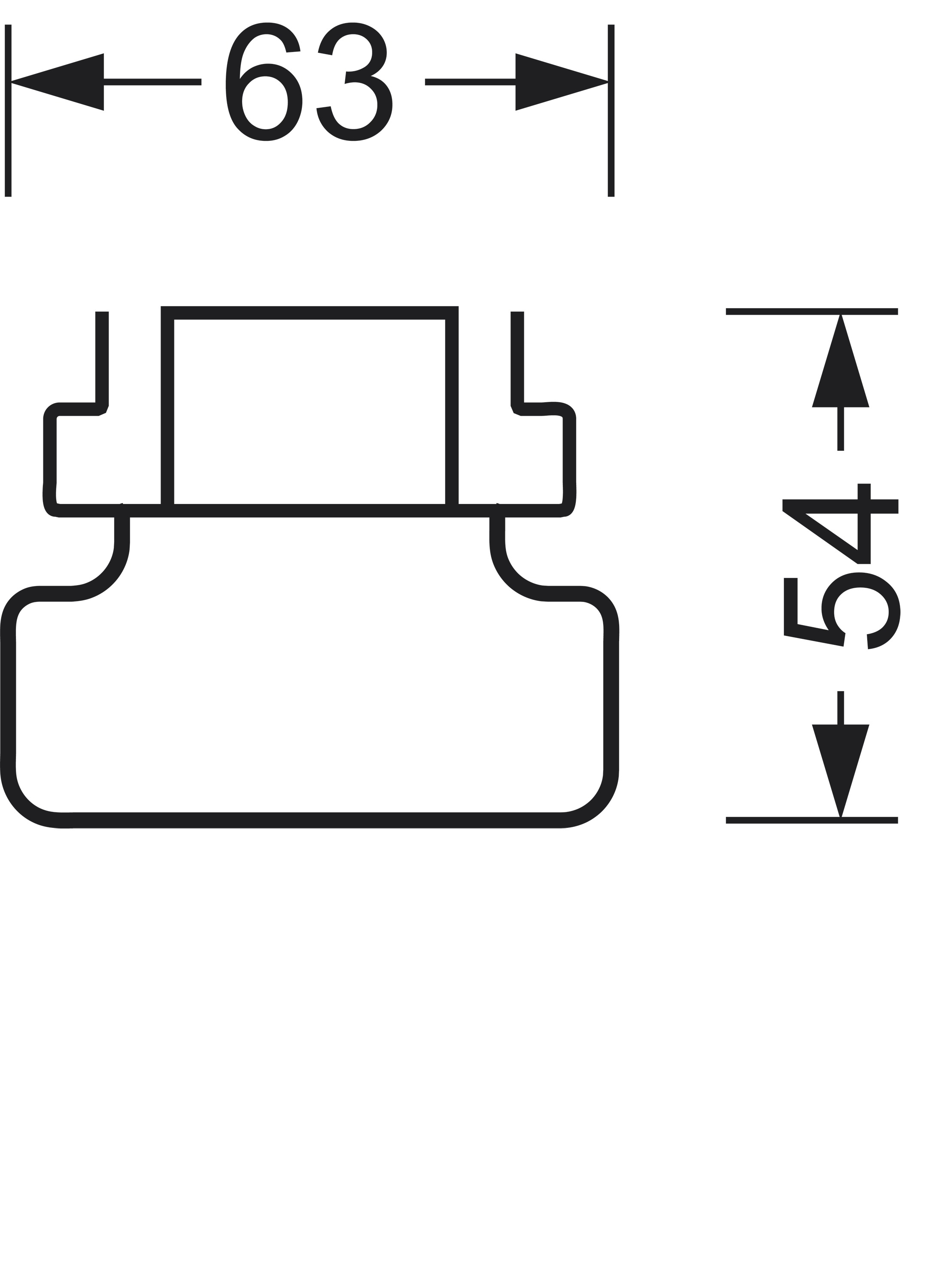 LED-Geräteträger 64W 3000K 10135lm 1LED Konv elektr.Trafo IP20 ws 63x1531x54mm