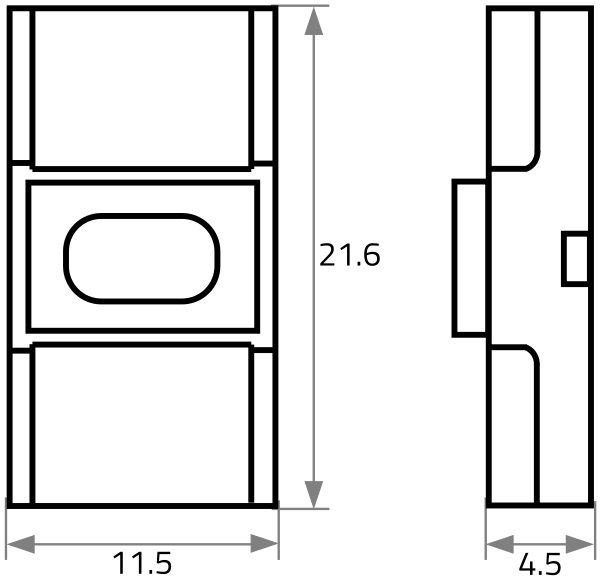 Kupplung/Verbinder ger VARDAflex tra 21,6mm transp