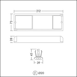 Notlichtbaustein 3W 3h Dauer/Bereitsch LED auto.Selbstt 230V Kl:I