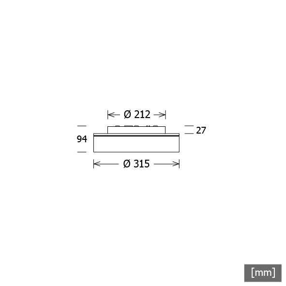 LED-Kunststoffleuchte Lunata 17W 3000K 1370lm si Konv Dimmung DALI IP20