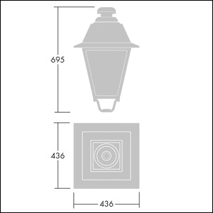 LED-Aufsatzleuchte 27,5W 60mm 2700K Alu 2425lm sw EVG Gl_tr IP66 II