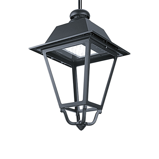 LED-Straßenleuchte 27,5W Stahldr 2700K 2425lm sw EVG Alu Gl_tr IP66 II