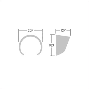 Abblendung gr CONTRAST Kst Ø207x127mm
